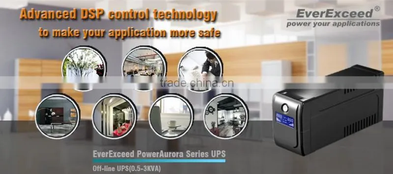 EverExceed UPS Price Line Interactive 0-10m Transfor Time UPS 0.5-3KVA from China Shenzhen