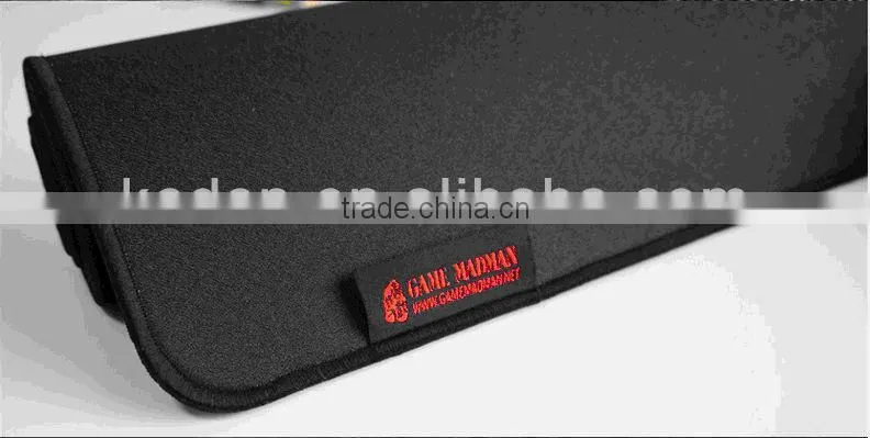 2014 Hot Selling Microfiber Fabric Surface Overlock Gaming Gamer Mouse Pad