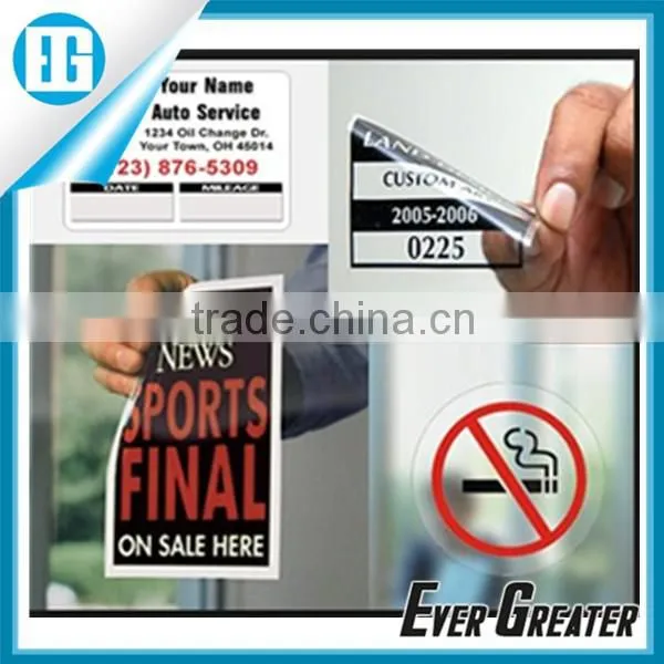 Custom static cling vinyl sticker, window clings DIE CUT WINDOW STICKER custom car bumper sticker
