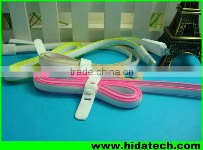Hot Selling 1M Flat Noodle USB Charging Cable for iPhone 6s Phone Cable