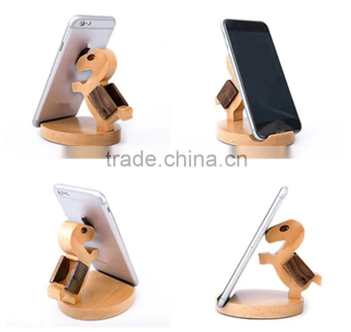 Mobile Phone Wood Stand Holder For iPhone Cute Horse Unique