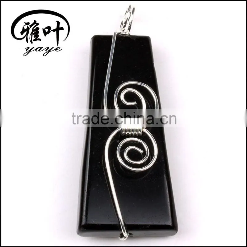 Wholesale Gemstones Fashion Pendants Crystal Trapezoid Necklace&Pendants
