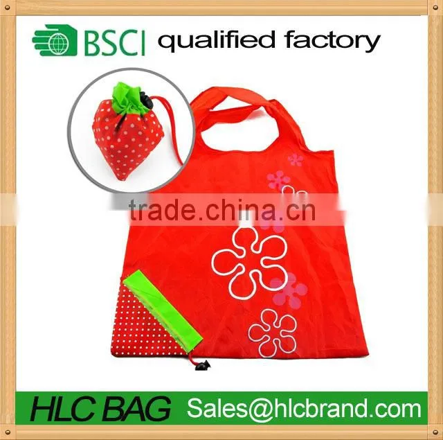 Strawberry Shopping Bag Foldable Polyester reusable bag HL-PB005