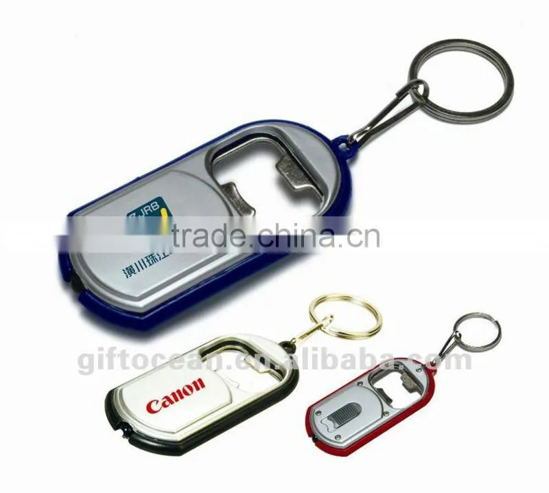 promotional LED torch, mini LED torch keychain,bottle opener with torch