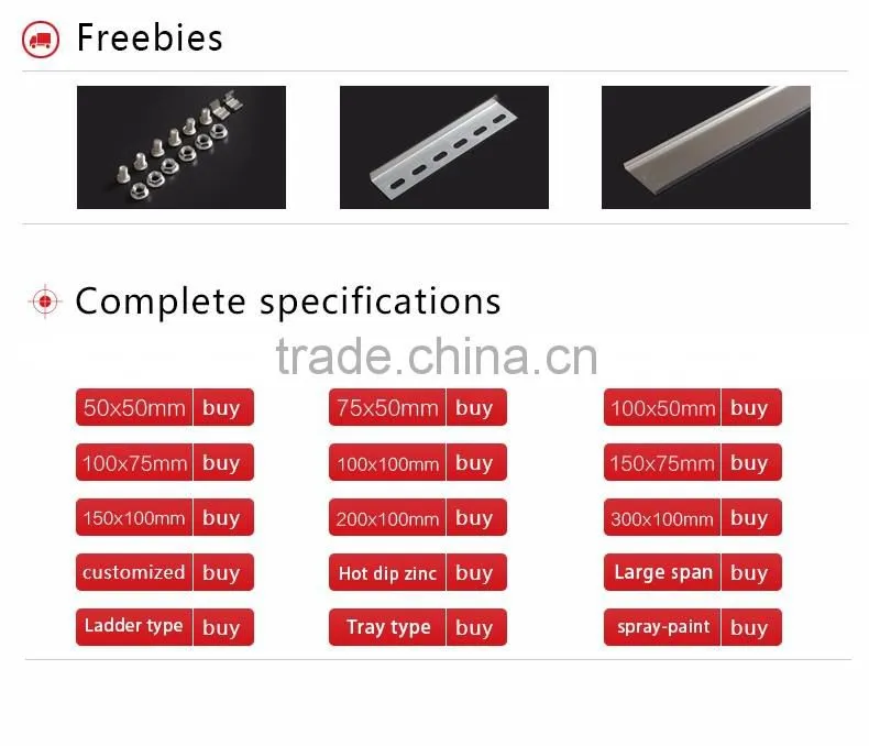ISO Q235 GI Galvanized steel cable tray wire trunking