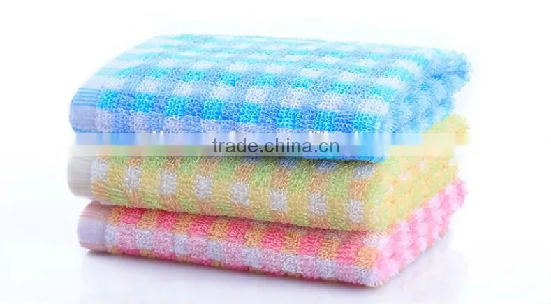 High quality pure cotton yarn dyed colored strip jacquard hand towel wholesale
