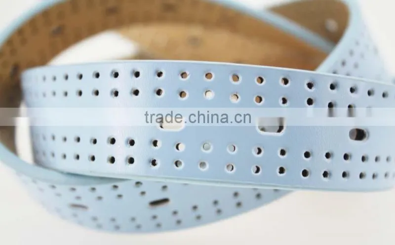 HOT 1 inch Women fashion summer dresses belt with colorful leather buckle in summer china Factory