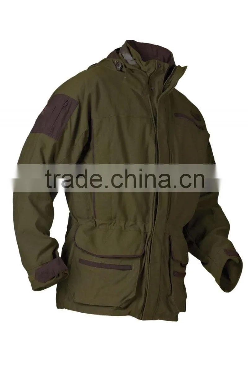 Waterproof breathable country green hunting outdoor jacket