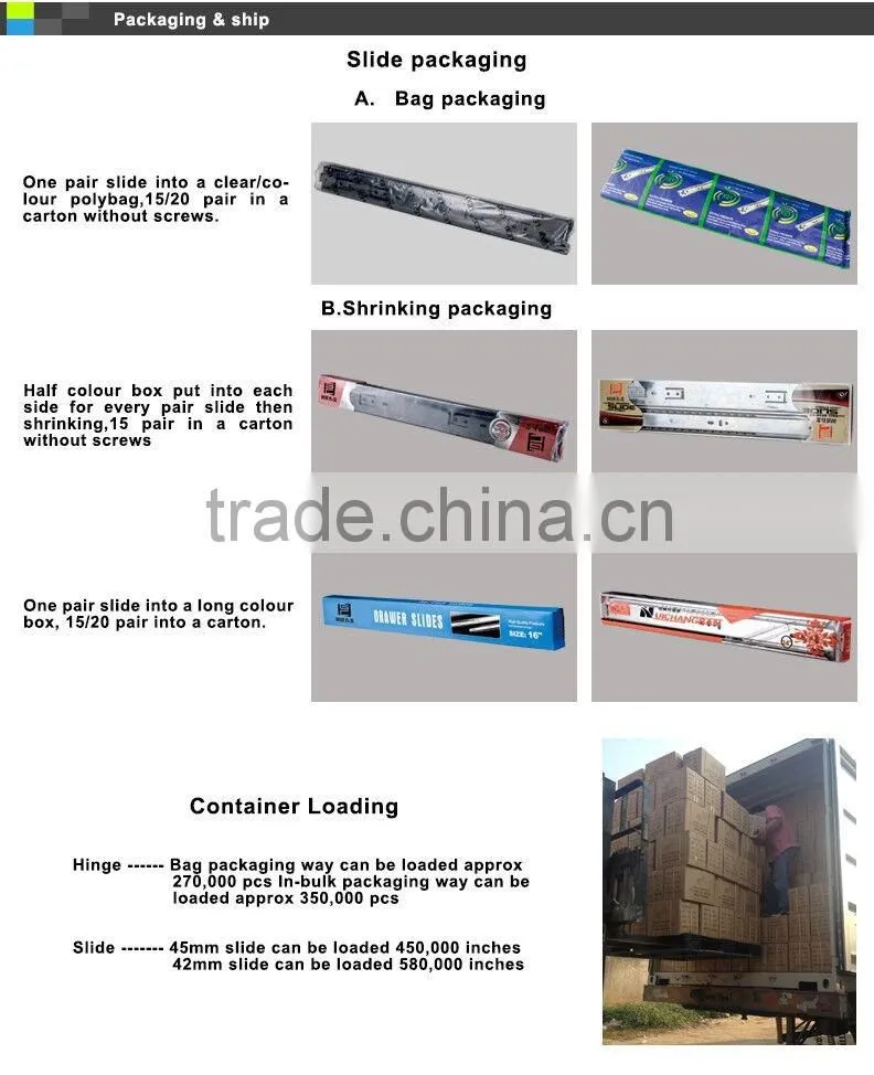 Good sell iron telescopic drawer slide