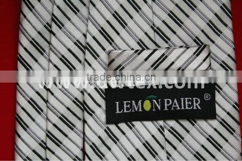 Black and white fashion silk tie for man