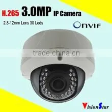 Weatherproof vandalproof dome type 1080p full hd ip camera cctv system