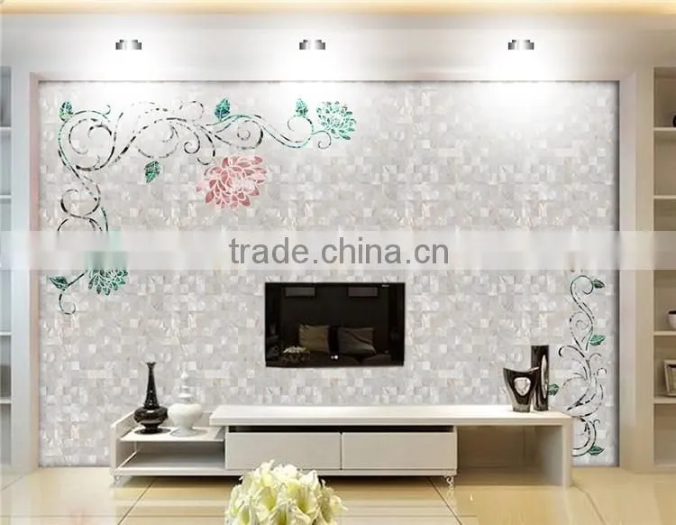 Chinese mother of pearl shell mosaic tile for background wall panel