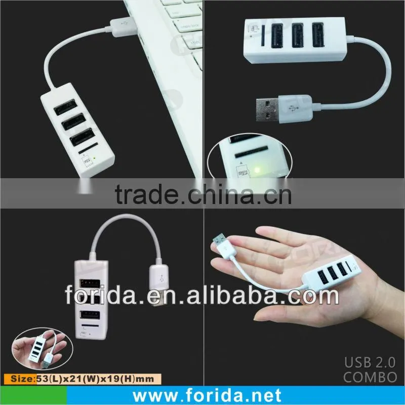 2013 new arrival 3 port usb hub combo card reader driver