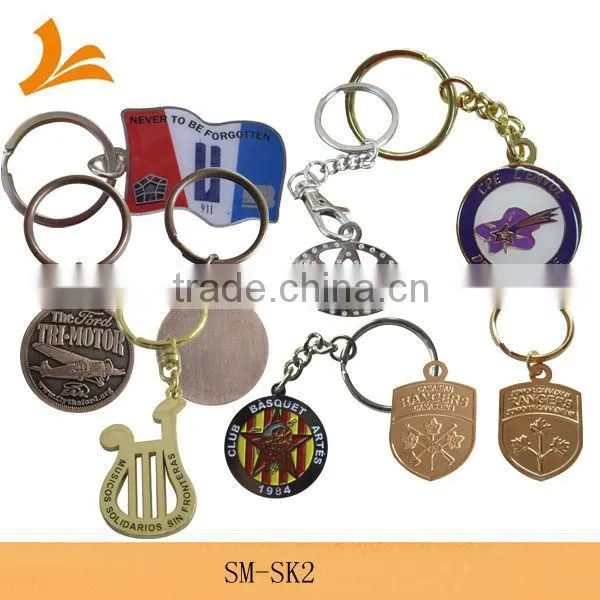 SM-SK017 gold metal trolley coin keyring
