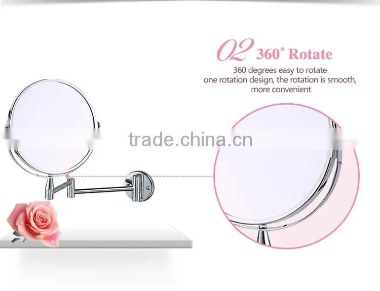 Bathroom magnifying wall shaving mirror