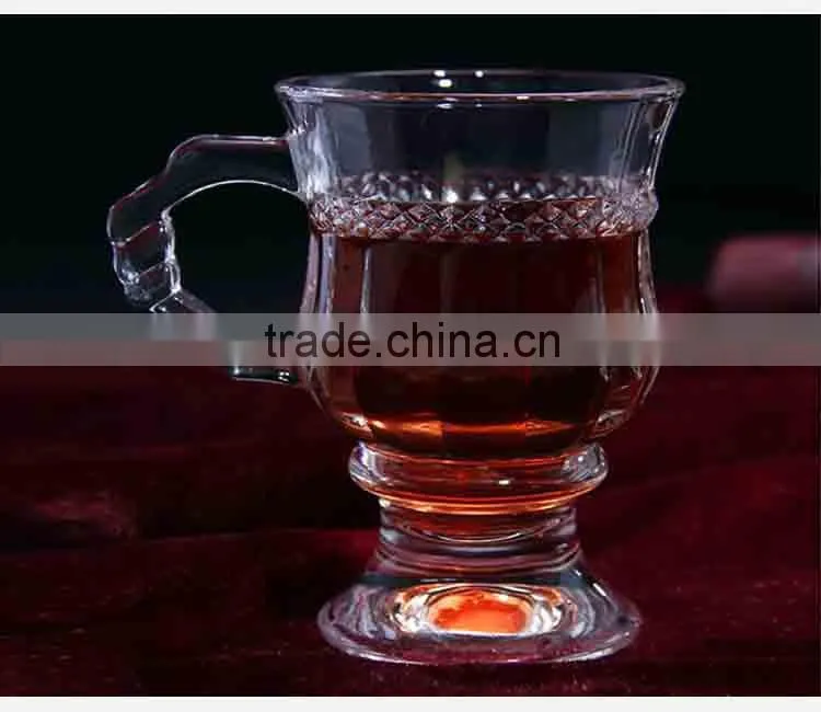 creative machine made cut glass cheap coffee mug