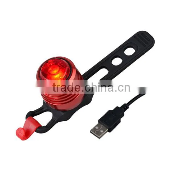 Aluminum Alloy MINI Bicycle Tail Seatpost USB Rechargeable Bike Light