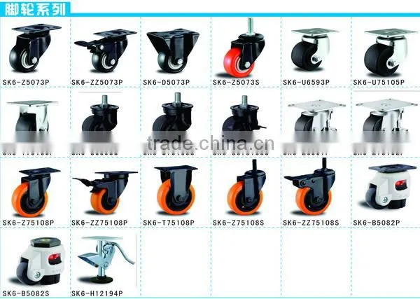 SK6-D5073P Low profile heavy duty adjustable caster