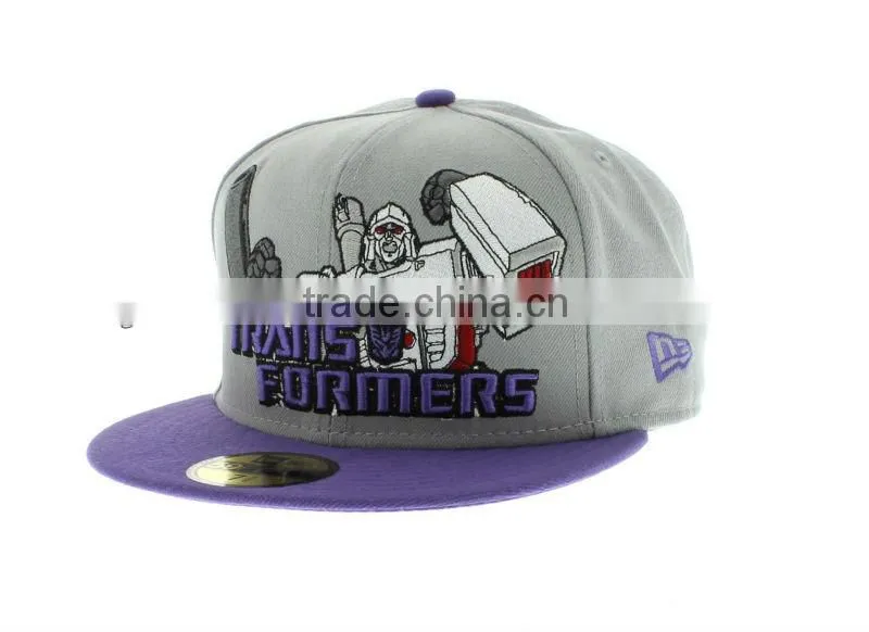 Custom 3d embroidery design flat brim snapback hat