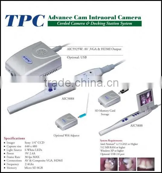 Wireless Intraoral Camera with Docking Station