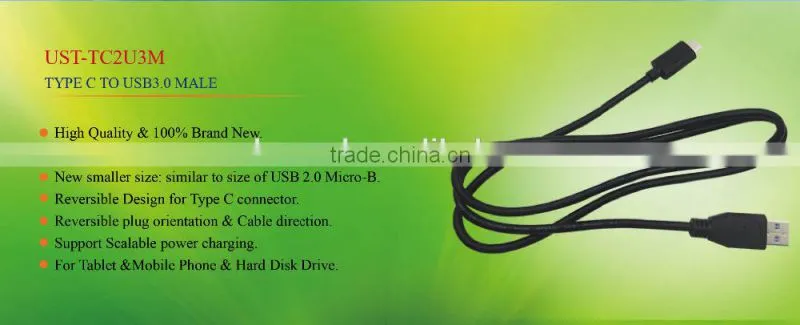 High Speed 3 M USB 3.1 Type C to USB3.0 male For Nokia N1 Tablet &Mobile Phone macbook cable