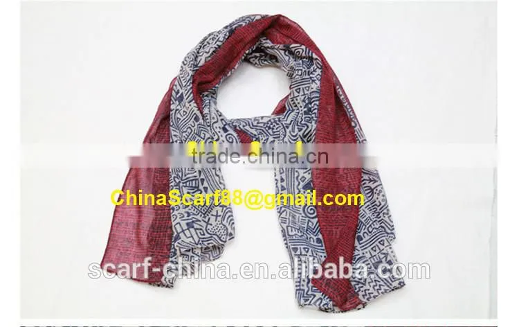 Wholesale women voile printed scarf