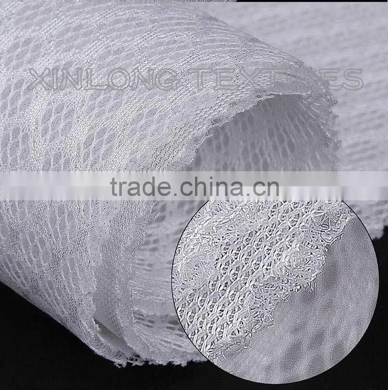 polyester single yard sandwich mesh 7 hole design for shoes upper texile