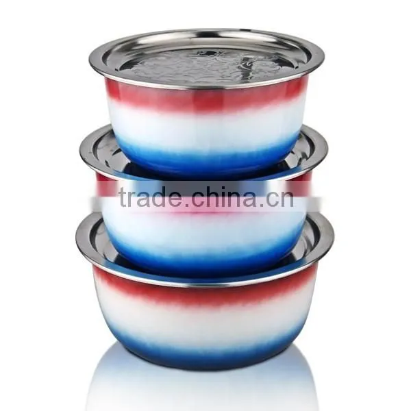 Elegant and various design stainless steel bowl with lid