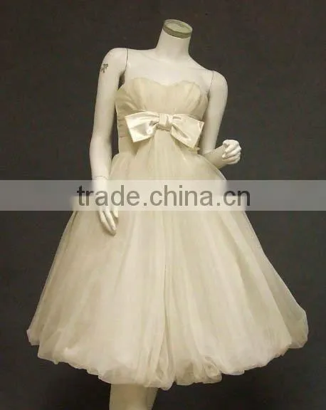 POPULAR SATIN SLEEVELESS WEDDING LADIES DRESSES