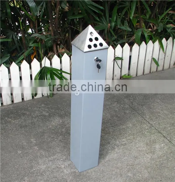 Mild steel and stainless steel ashtray bin metal standing ashtray