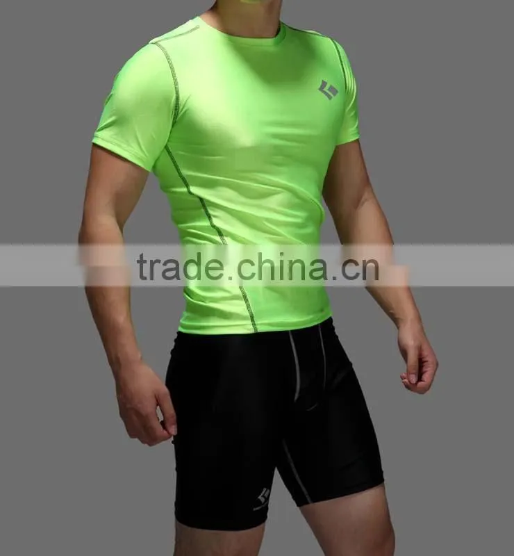 Guangzhou clothing factory custom design printing gym short sleeve dry fit t-shirts training & jogging sports wear type for male