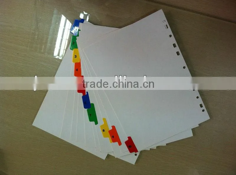 file folder with color index tab dividers