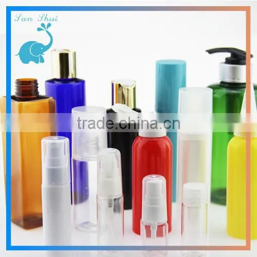 pink color 30ml and 120ml colored pet bottle with twist cap