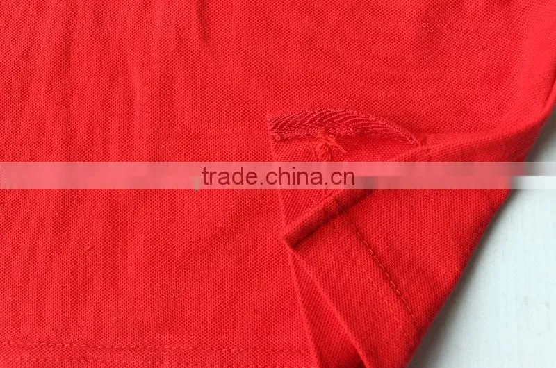 Custom Red Color polo t shirt with your own logo ,one color logo t shirt