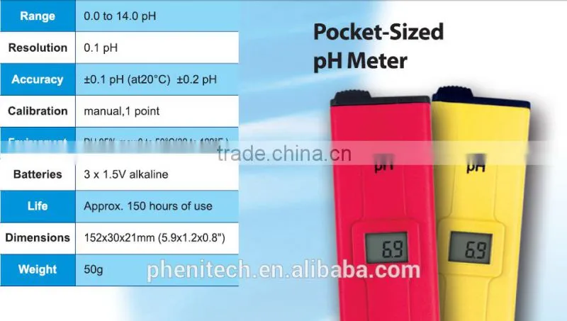 New design portable digital ph meter