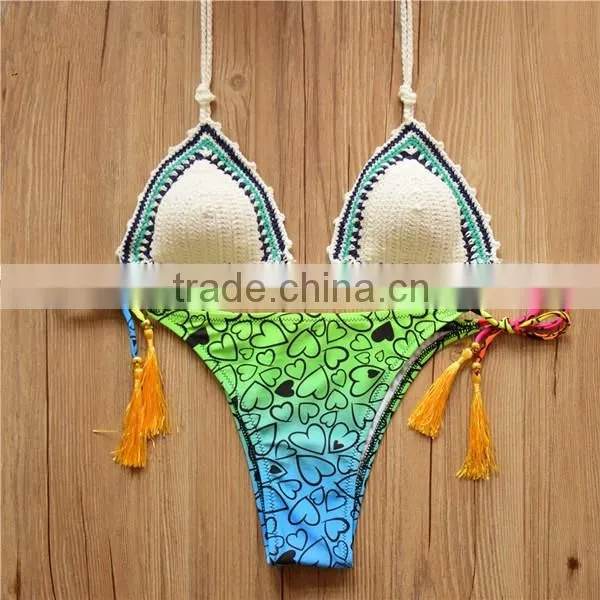 triangle cup crochet bikini, Wholesales of Crochet handmade Bikini