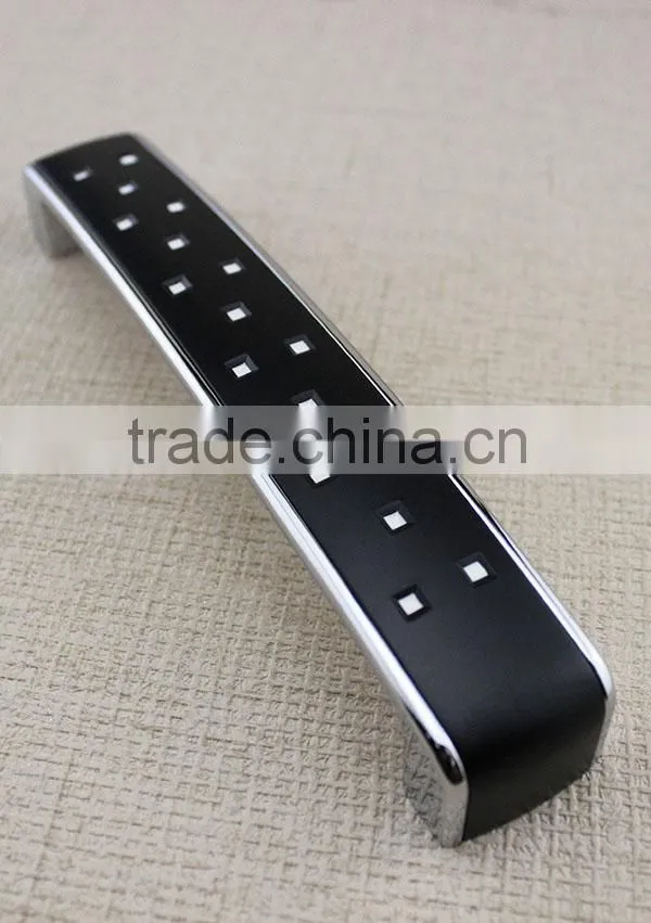 High quality Zinc ally and Alumium black sliding door handle