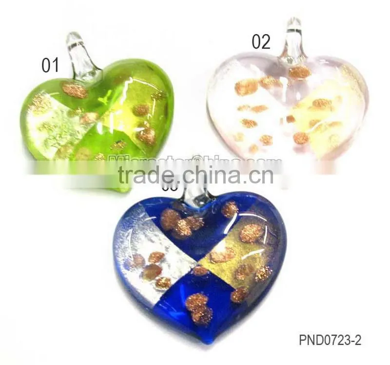 Multi-color Heart Shape Murano Glass Pendant