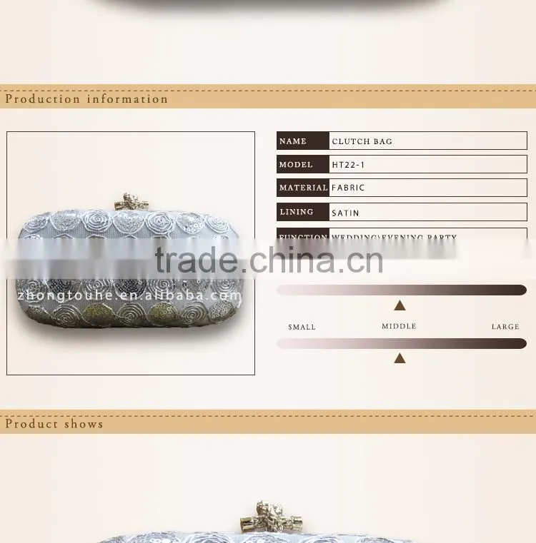 Wholesale upscale vogue metal evening bag