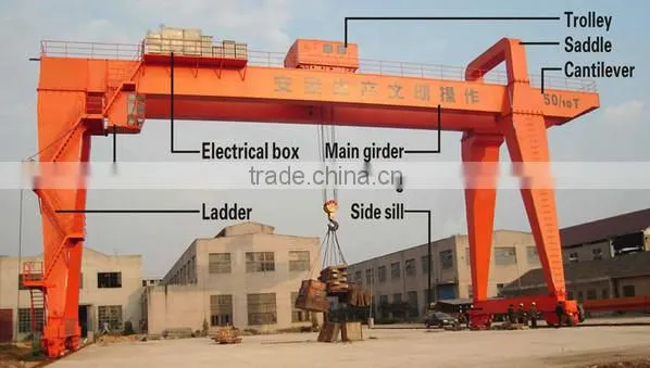 40 ton double girder electrical hoist gantry crane drawings