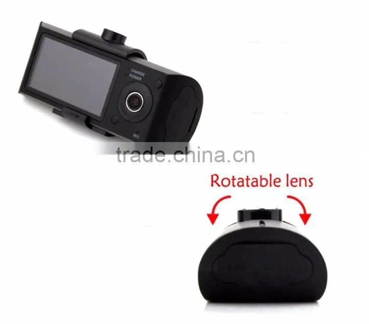 car inside and outside recording Dual lens car dash camera vehicle black box dvr car dvr gps X3000