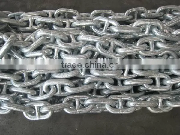bright hot dip galvanized anchor chain link for ship