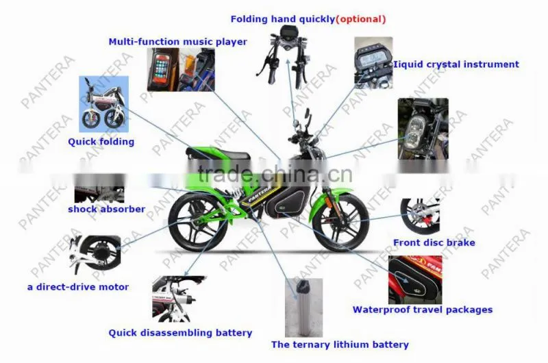 2016 48V EEC 1500w Cheap Foldable Folding Electric Motorcycle