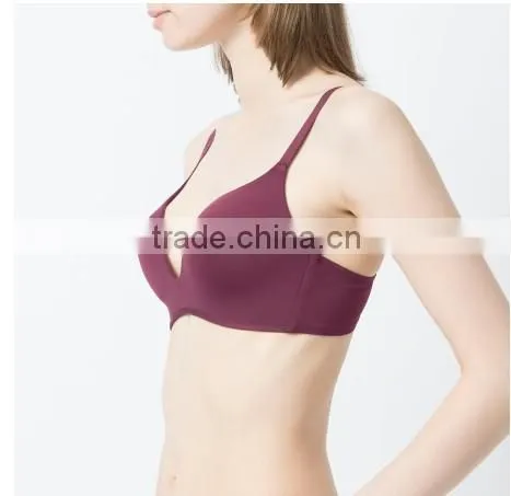 2014 new arrival ladies underwear seamless wireless soft comfortable bra