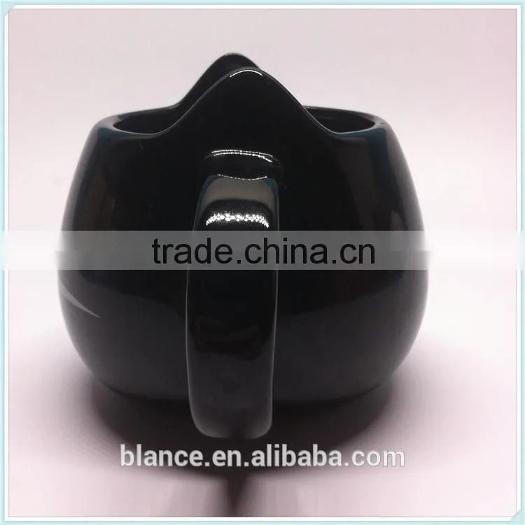 new products ceramic full black cat mug 3d coffee cup