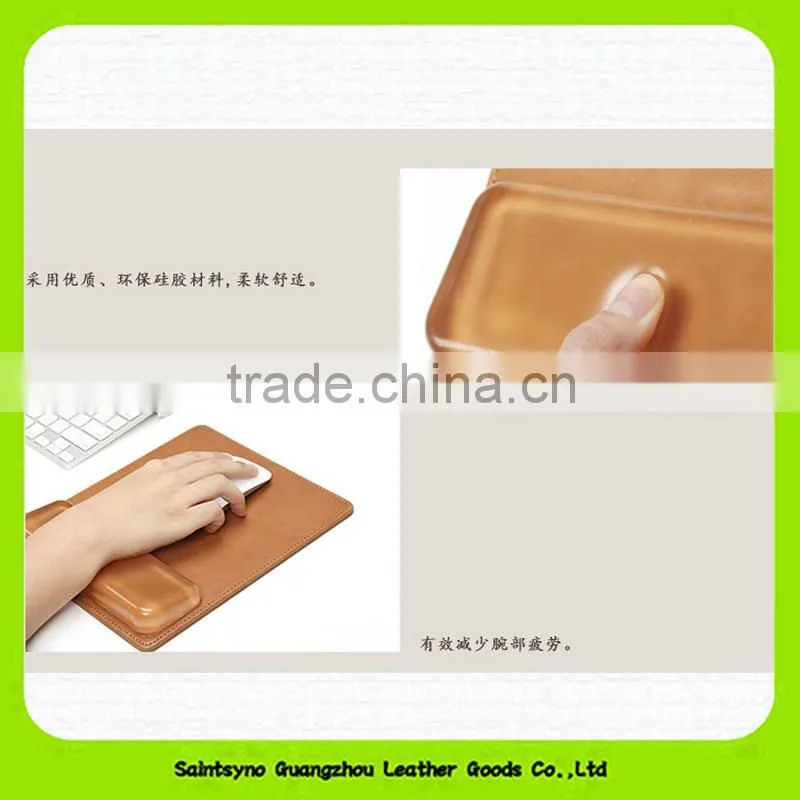 15015 Natural Leather Mouse Pad with Hand Wrist Rest