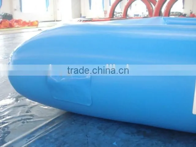 2016 Selling middle blue inflatable rectangle swimming pool