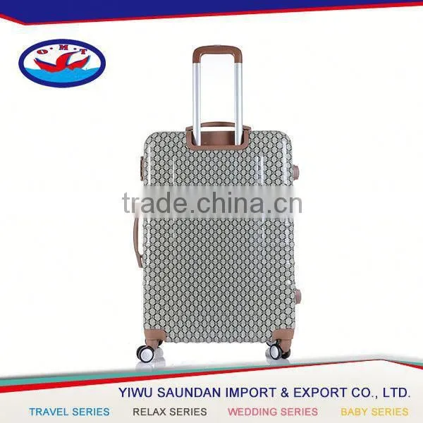 Yiwu alibaba pu material trolly suitcase