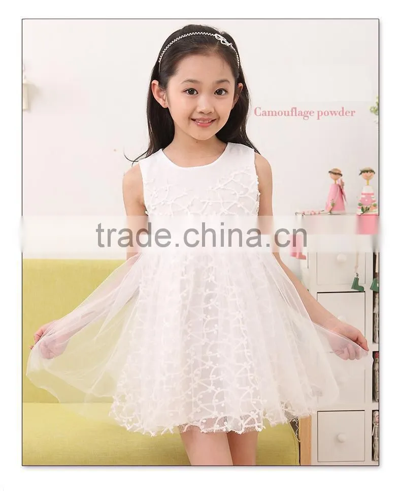 Pure color lace princess dress