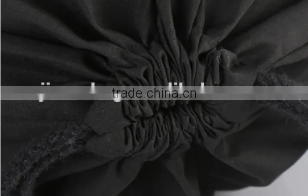 Shoe Bag black cotton drawstring bag